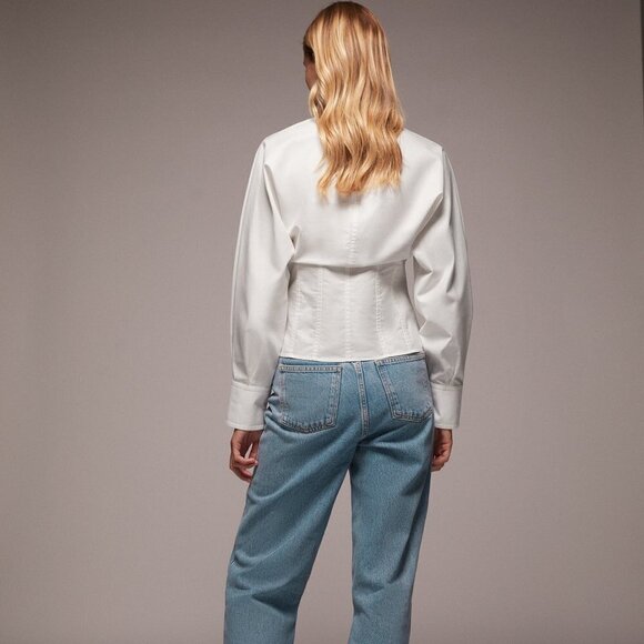 ZARA WHITE SHIRT WITH DARTS - Picture 5 of 7
